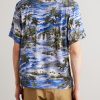 Camp-Collar Floral-Print Woven Shirt - BK Camp-Collar Floral-Print Woven Shirt - BK