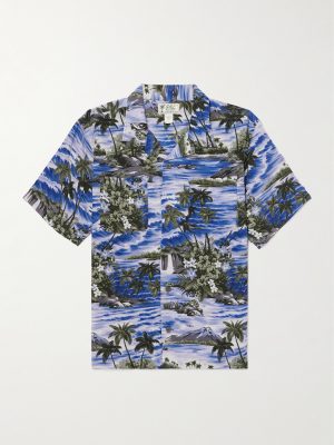 Camp-Collar Floral-Print Woven Shirt Camp-Collar Floral-Print Woven Shirt