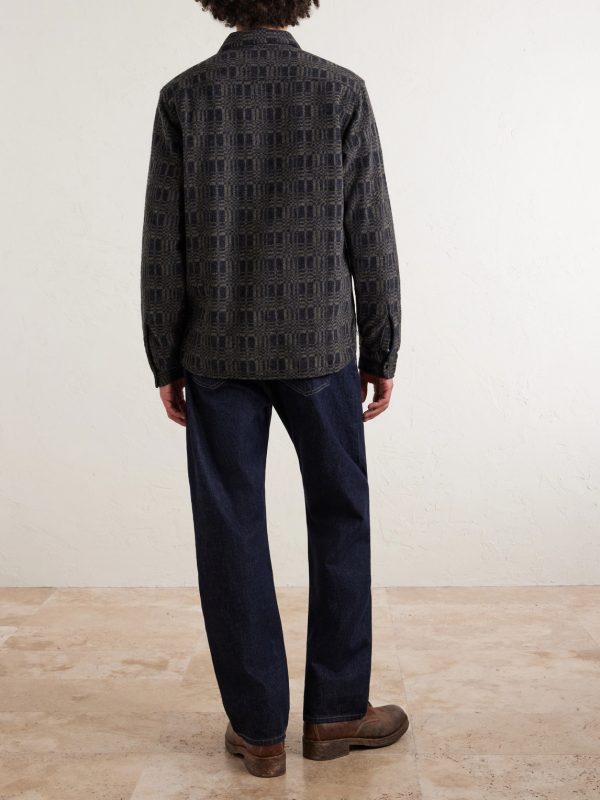 Wool-Blend Jacquard Overshirt - BK Wool-Blend Jacquard Overshirt - BK