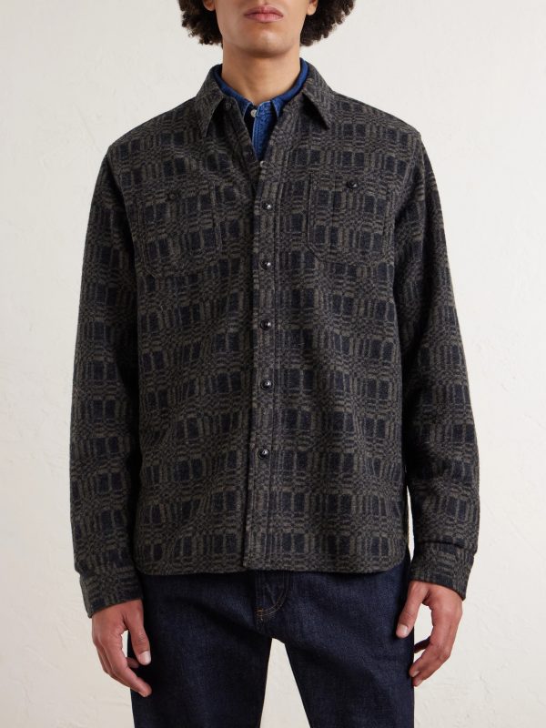 Wool-Blend Jacquard Overshirt - FR Wool-Blend Jacquard Overshirt - FR