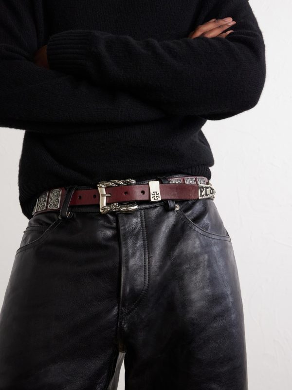 St.Teresa 2cm Studded Leather Belt - OU St.Teresa 2cm Studded Leather Belt - OU