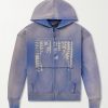 Daughter's Distressed Printed Cotton-Jersey Zip-Up Hoodie Daughter's Distressed Printed Cotton-Jersey Zip-Up Hoodie