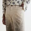 Straight-Leg Distressed Cotton and Linen-Blend Trousers - CU Straight-Leg Distressed Cotton and Linen-Blend Trousers - CU