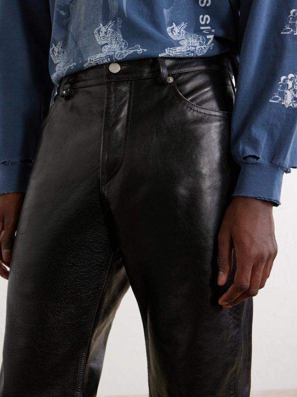 Tommy Tonsil Straight-Leg Leather Trousers - CU