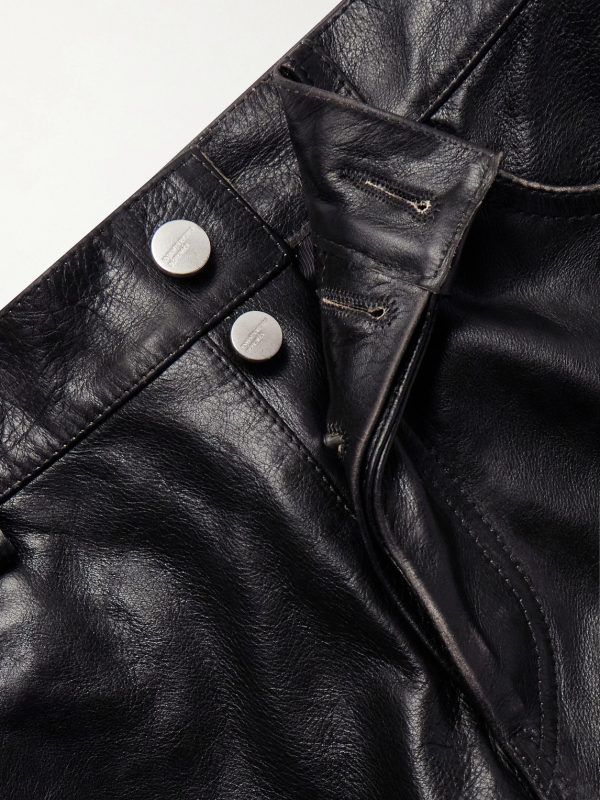 Tommy Tonsil Straight-Leg Leather Trousers - E1