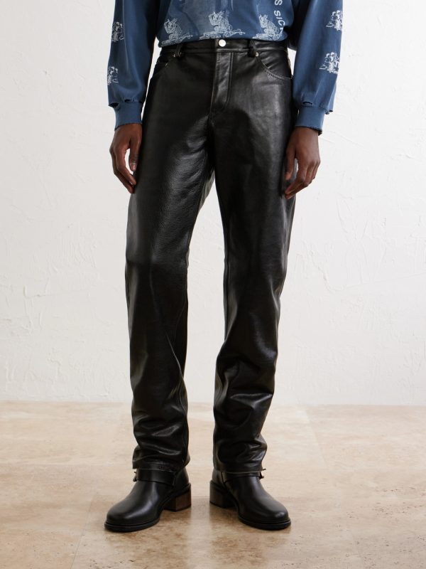 Tommy Tonsil Straight-Leg Leather Trousers - FR