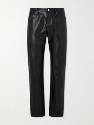 Tommy Tonsil Straight-Leg Leather Trousers