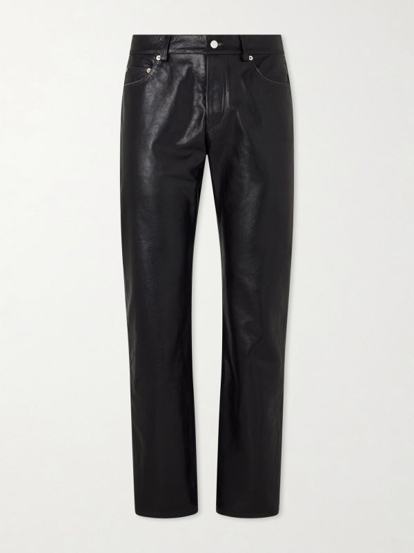 Tommy Tonsil Straight-Leg Leather Trousers