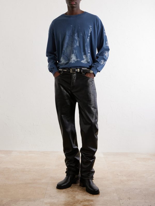 Tommy Tonsil Straight-Leg Leather Trousers - OU