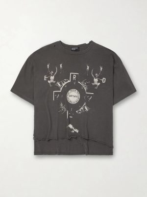 Bed Of Nails Distressed Printed Cotton-Jersey T-Shirt Bed Of Nails Distressed Printed Cotton-Jersey T-Shirt