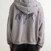 Photo D’Elisabeth Distressed Printed Cotton-Jersey Hoodie - BK Photo D’Elisabeth Distressed Printed Cotton-Jersey Hoodie - BK