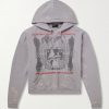 Photo D’Elisabeth Distressed Printed Cotton-Jersey Hoodie Photo D’Elisabeth Distressed Printed Cotton-Jersey Hoodie