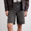 Straight-Leg Distressed Cotton and Linen-Blend Twill Shorts - CU Straight-Leg Distressed Cotton and Linen-Blend Twill Shorts - CU