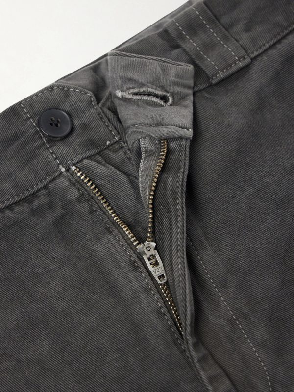 Straight-Leg Distressed Cotton and Linen-Blend Twill Shorts - E1 Straight-Leg Distressed Cotton and Linen-Blend Twill Shorts - E1