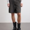 Straight-Leg Distressed Cotton and Linen-Blend Twill Shorts - FR Straight-Leg Distressed Cotton and Linen-Blend Twill Shorts - FR
