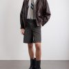 Straight-Leg Distressed Cotton and Linen-Blend Twill Shorts - OU Straight-Leg Distressed Cotton and Linen-Blend Twill Shorts - OU