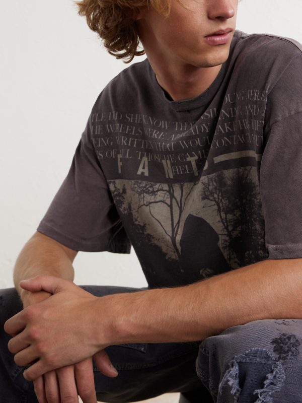 Jeremy Distressed Printed Cotton-Jersey T-Shirt - CU Jeremy Distressed Printed Cotton-Jersey T-Shirt - CU