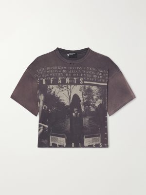 Jeremy Distressed Printed Cotton-Jersey T-Shirt