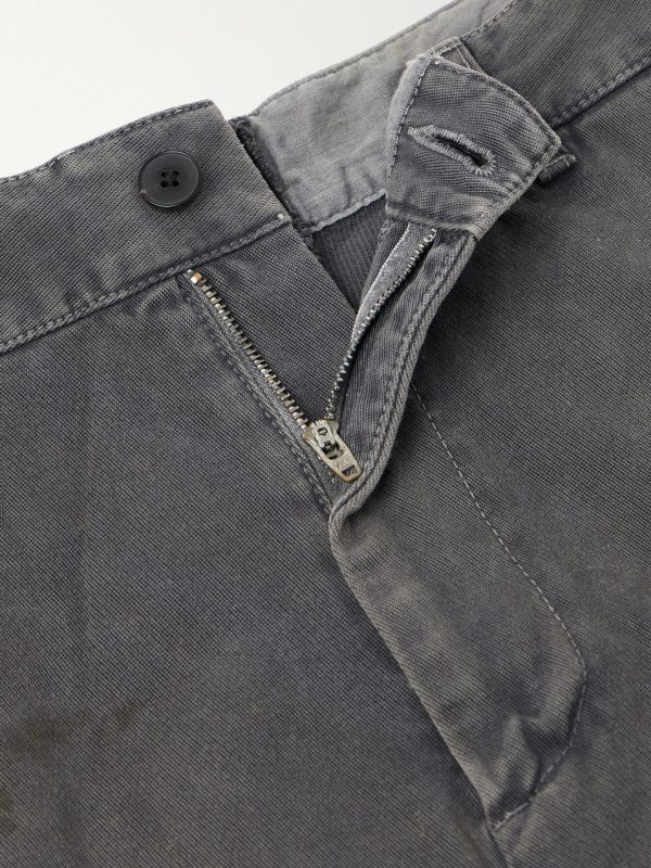 Antique Work Straight-Leg Distressed Cotton Trousers - E1