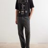 Antique Work Straight-Leg Distressed Cotton Trousers - OU