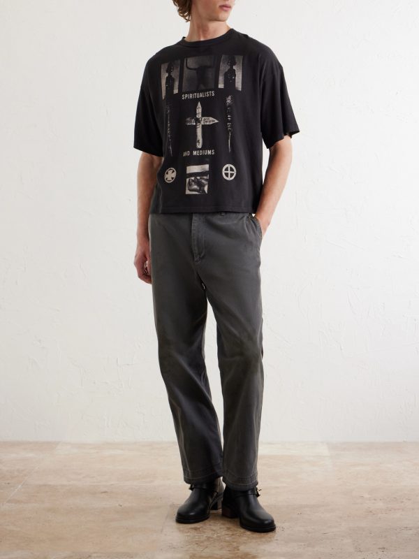 Antique Work Straight-Leg Distressed Cotton Trousers - OU