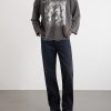 Black Paintings Distressed Printed Cotton-Jersey T-Shirt - OU Black Paintings Distressed Printed Cotton-Jersey T-Shirt - OU