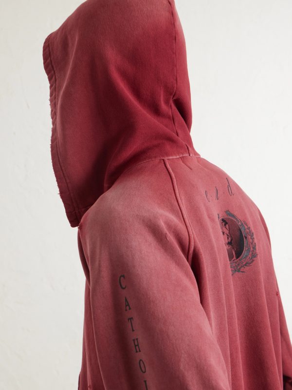 Oklahoma City Church Afterhood Distressed Printed Cotton-Jersey Hoodie - E1 Oklahoma City Church Afterhood Distressed Printed Cotton-Jersey Hoodie - E1