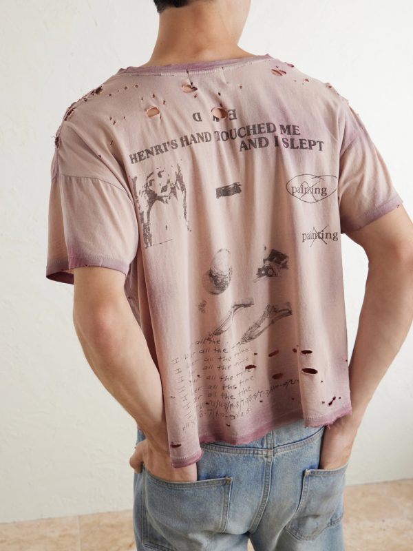 13 Day in Detox Distressed Printed Cotton-Jersey T-Shirt - E1