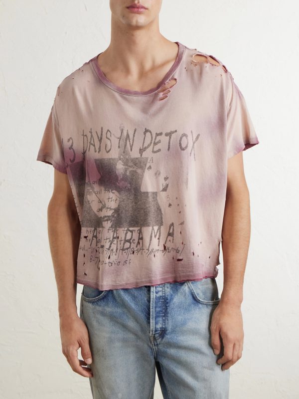 13 Day in Detox Distressed Printed Cotton-Jersey T-Shirt - FR