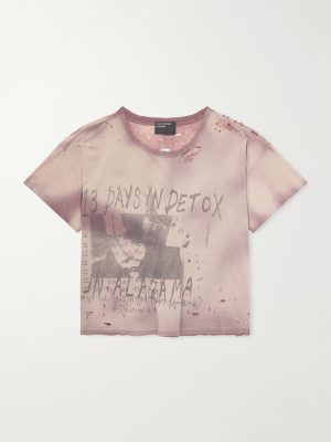 13 Day in Detox Distressed Printed Cotton-Jersey T-Shirt 13 Day in Detox Distressed Printed Cotton-Jersey T-Shirt