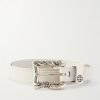 2cm Logo-Engraved Leather Belt 2cm Logo-Engraved Leather Belt