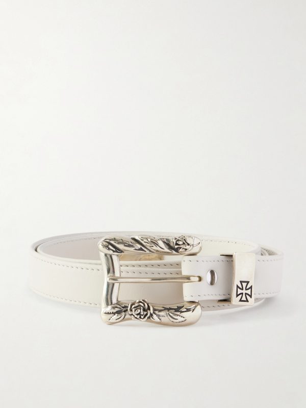 2cm Logo-Engraved Leather Belt 2cm Logo-Engraved Leather Belt