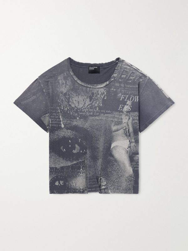 Film On Paper Printed Cotton-Jersey T-Shirt Film On Paper Printed Cotton-Jersey T-Shirt