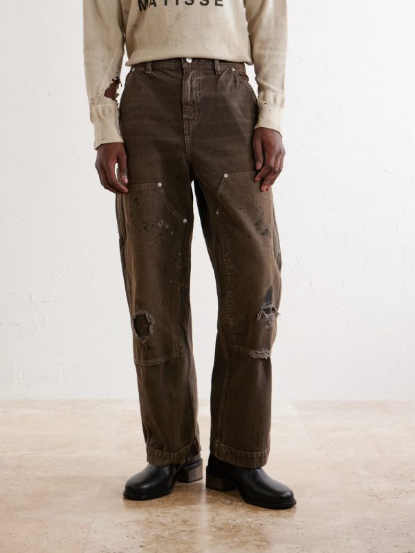 Straight-Leg Paint-Splattered Jeans - FR Straight-Leg Paint-Splattered Jeans - FR