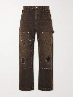 Straight-Leg Paint-Splattered Jeans Straight-Leg Paint-Splattered Jeans