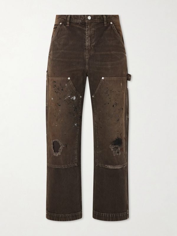 Straight-Leg Paint-Splattered Jeans Straight-Leg Paint-Splattered Jeans