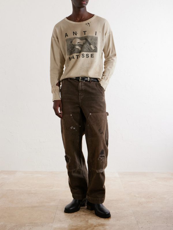 Straight-Leg Paint-Splattered Jeans - OU Straight-Leg Paint-Splattered Jeans - OU