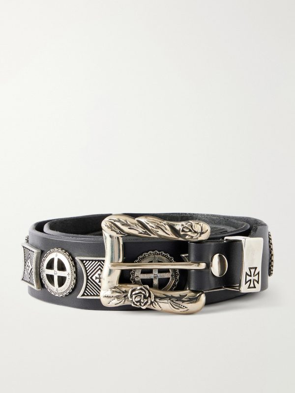 Effigy 4cm Embellished Leather Blet Effigy 4cm Embellished Leather Blet