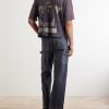 Straight-Leg Distressed Jeans - BK Straight-Leg Distressed Jeans - BK