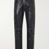 Moto Fly Straight-Leg Embellished Leather Trousers Moto Fly Straight-Leg Embellished Leather Trousers