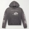 Head Against The Bars Distressed Printed Cotton-Jersey Hoodie