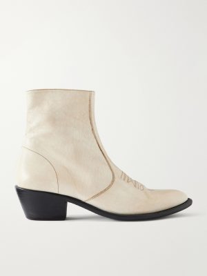 Kansas Embroidered Leather Chelsea Boots