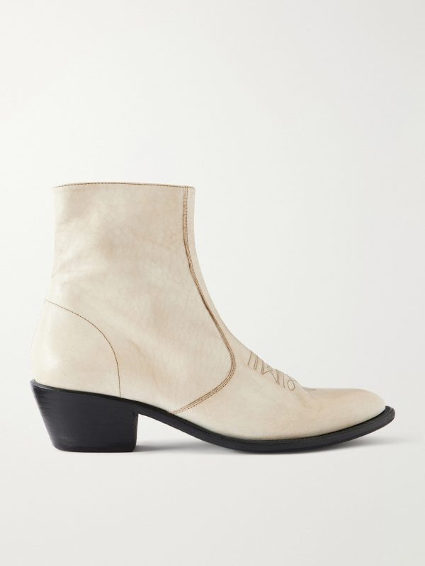 Kansas Embroidered Leather Chelsea Boots Kansas Embroidered Leather Chelsea Boots