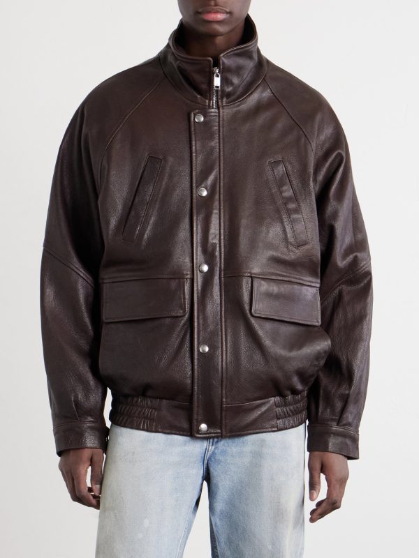 Prince Phillip’s Childhood Panelled Full-Grain Leather Jacket - FR Prince Phillip’s Childhood Panelled Full-Grain Leather Jacket - FR