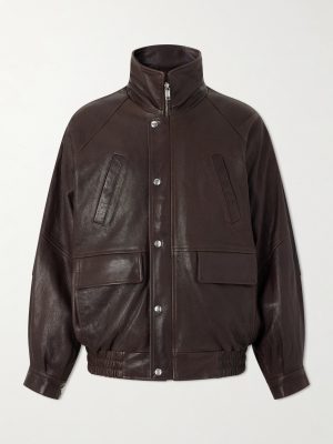 Prince Phillip’s Childhood Panelled Full-Grain Leather Jacket Prince Phillip’s Childhood Panelled Full-Grain Leather Jacket