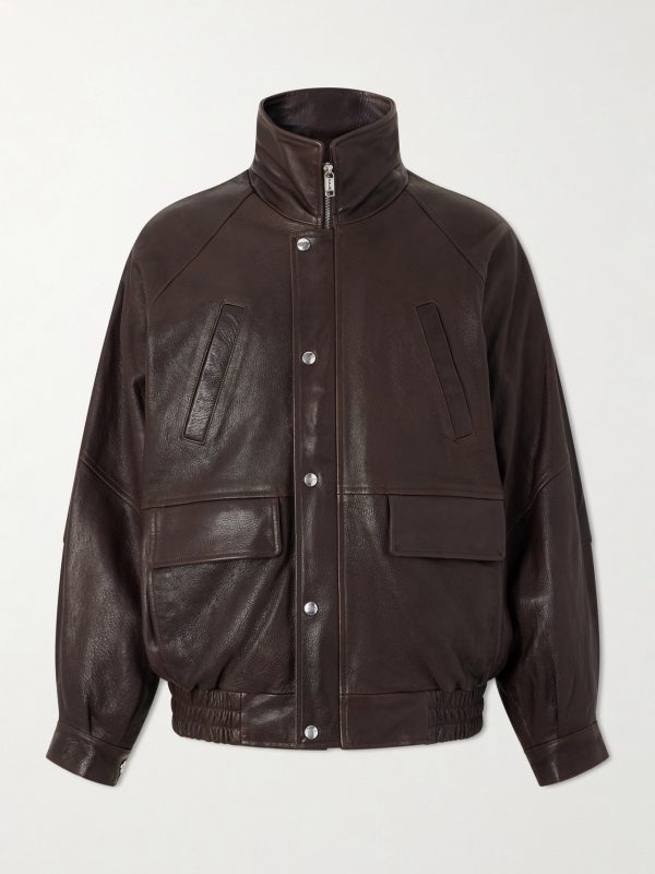 Prince Phillip’s Childhood Panelled Full-Grain Leather Jacket Prince Phillip’s Childhood Panelled Full-Grain Leather Jacket