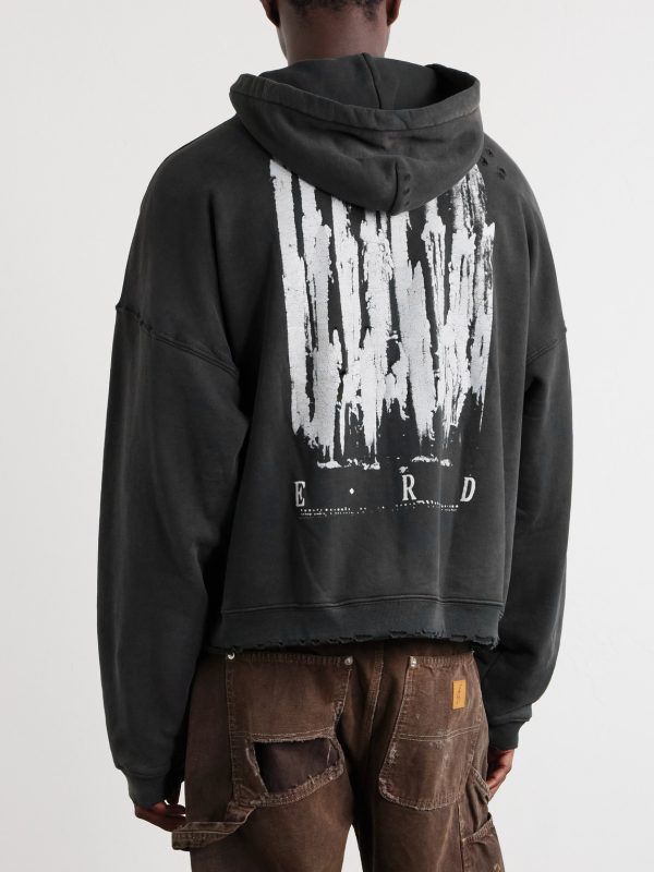 Djagilve's Grave Distressed Printed Cotton-Jersey Zip-Up Hoodie - BK Djagilve's Grave Distressed Printed Cotton-Jersey Zip-Up Hoodie - BK