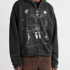 Djagilve's Grave Distressed Printed Cotton-Jersey Zip-Up Hoodie - FR Djagilve's Grave Distressed Printed Cotton-Jersey Zip-Up Hoodie - FR