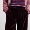 Tapered Pleated Striped Cotton-Velvet Trousers - CU Tapered Pleated Striped Cotton-Velvet Trousers - CU