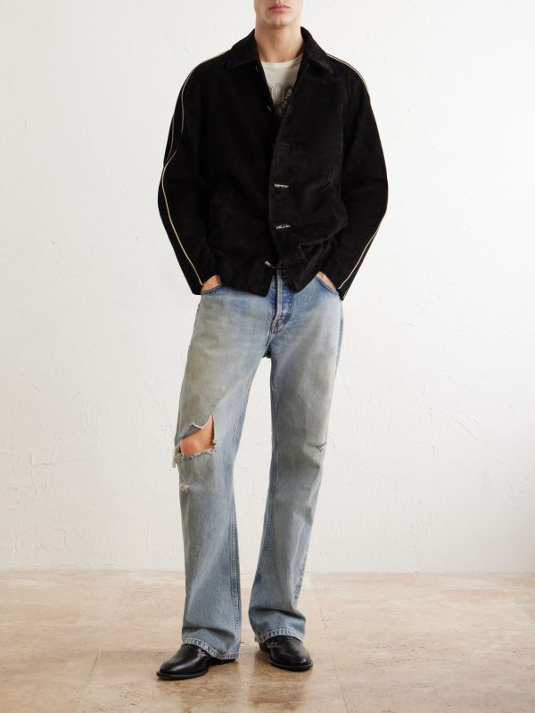Académie Embellished Suede Jacket - OU Académie Embellished Suede Jacket - OU